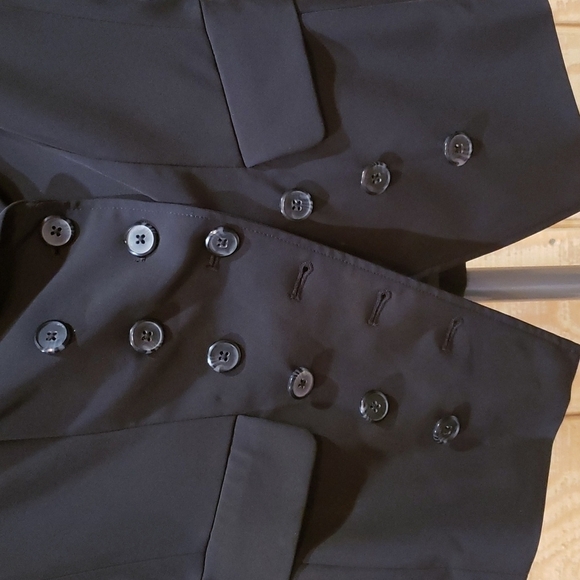 Laundry by Shelli Segal Black Button Front Tuxedo Jacket Size 6 - Picture 3 of 7